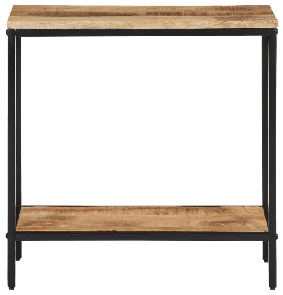 Mesa consola 70x35x70 cm madeira de mangueira áspera maciça