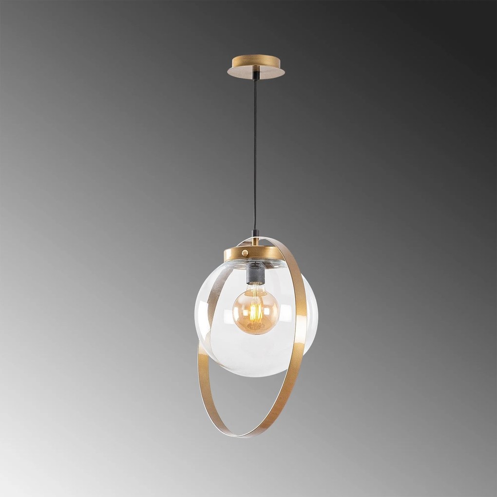 Chandelier Tan – Dourado – 40 cm de diâmetro x 125 cm de altura