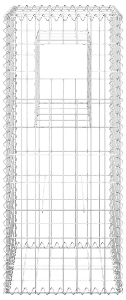Postes/cestos gabião 2 pcs 40x40x100 cm ferro
