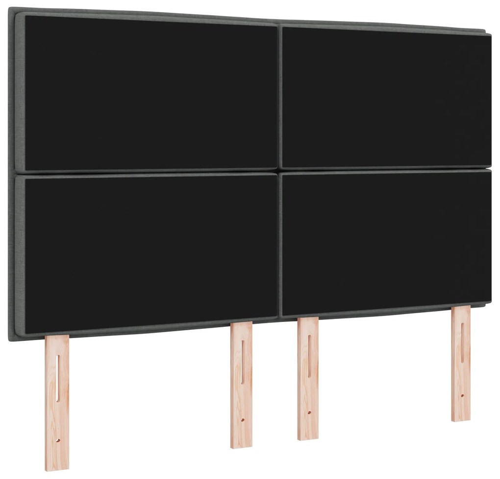 Cabeceira Design Lines Cinza Escuro 140 cm Tecido