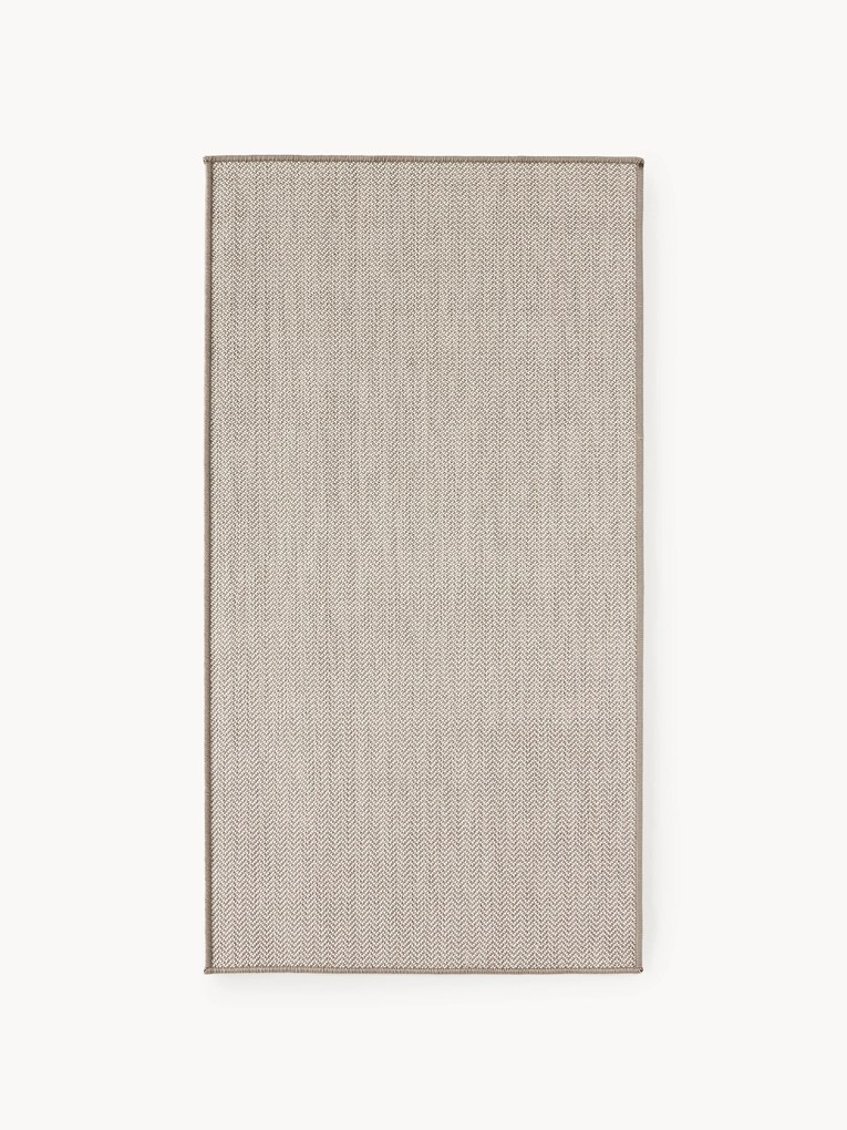 Tapete reversível para interior e exterior com padrão de ziguezague Cort