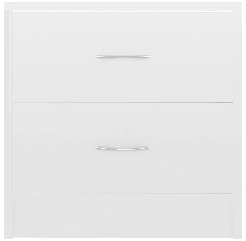 Mesa de cabeceira derivados de madeira branco brilhante