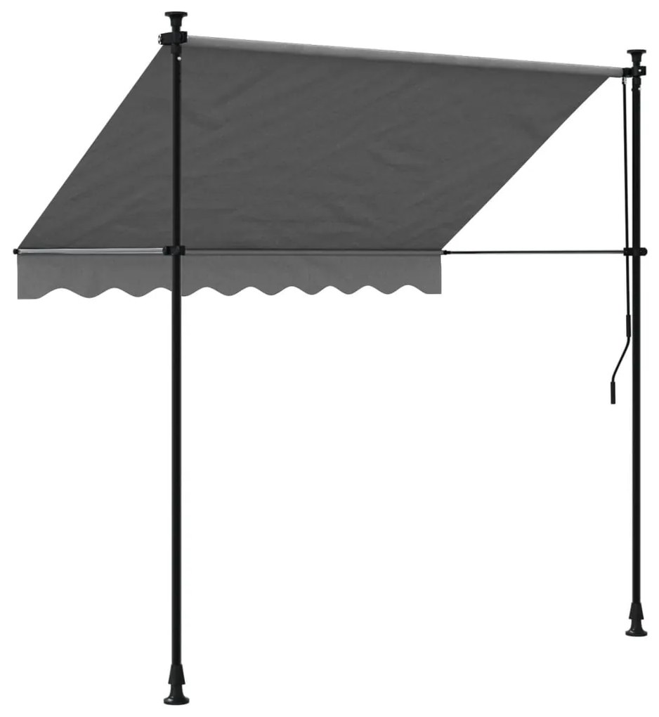 Toldo retrátil 200x150 cm tecido e aço antracite