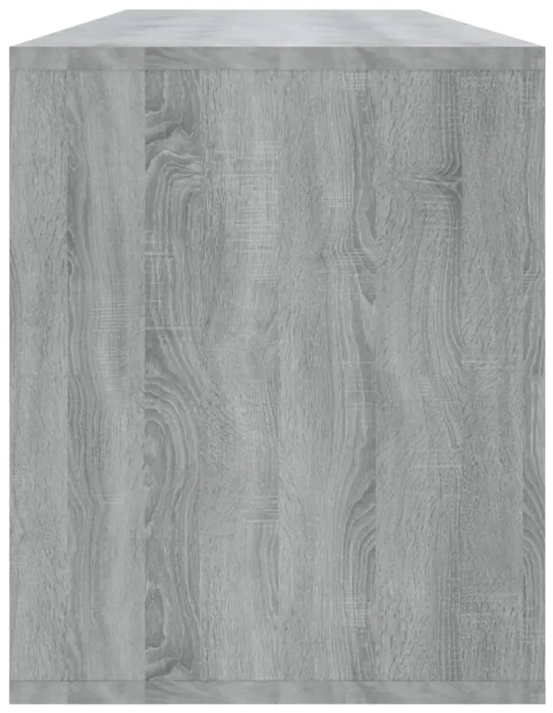 Móvel de TV 130x35x50 cm aglomerado cor sonoma cinzento