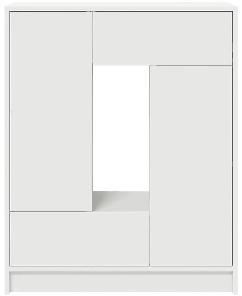 Aparador c/ gavetas e portas 73x31x90 cm branco