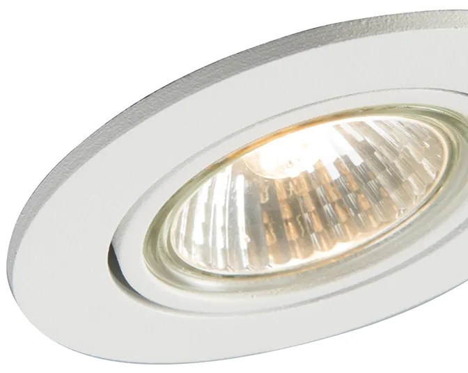 LED Conjunto de 10 holofotes embutidos inteligentes brancos inclináveis incl. Wifi GU10 - Cisco Moderno,Design