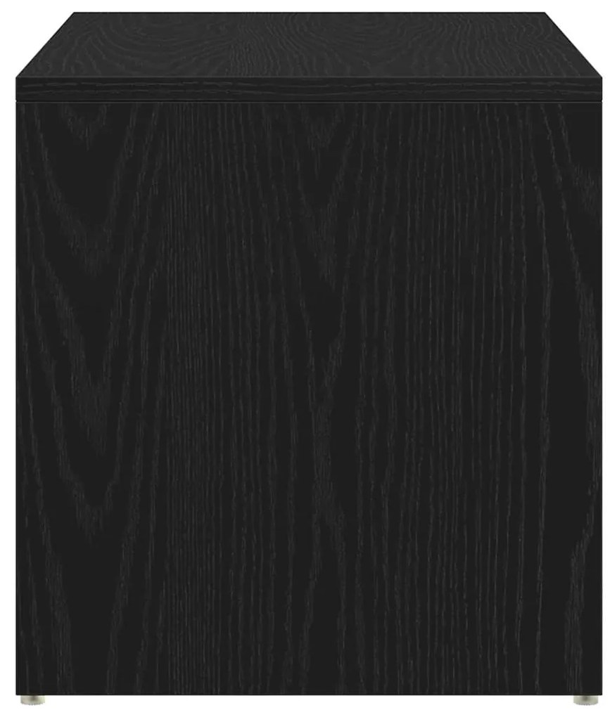 Mesa de Apoio vidaXL Preta em Madeira de Carvalho 59x36x38 cm