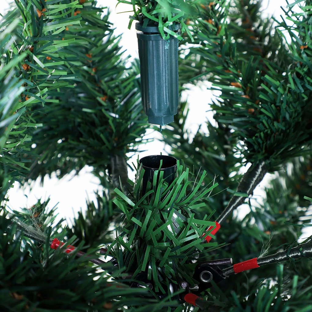 Árvore de Natal Artificial 180cm com 1000 Ramos de PVC Suporte Metálic