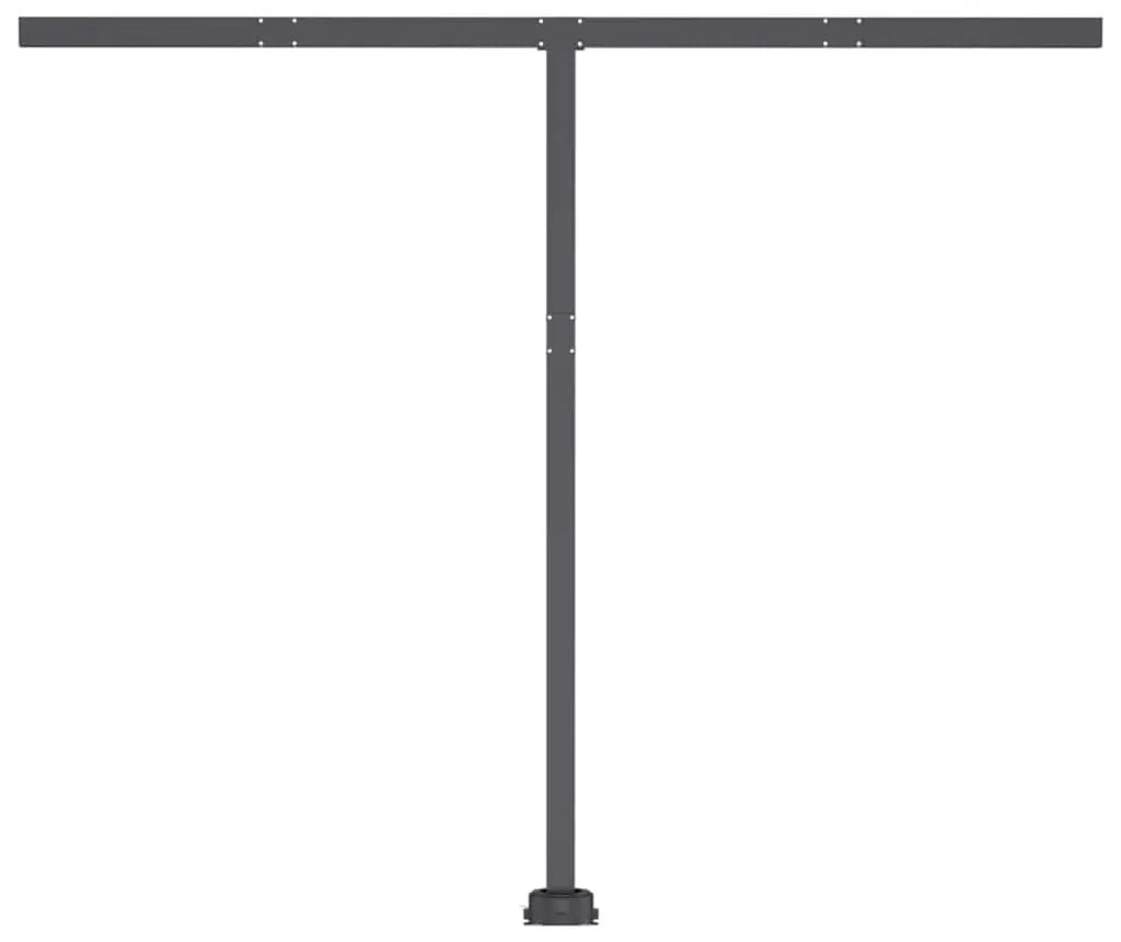 Toldo retrátil manual com LED 350x250 cm laranja e castanho