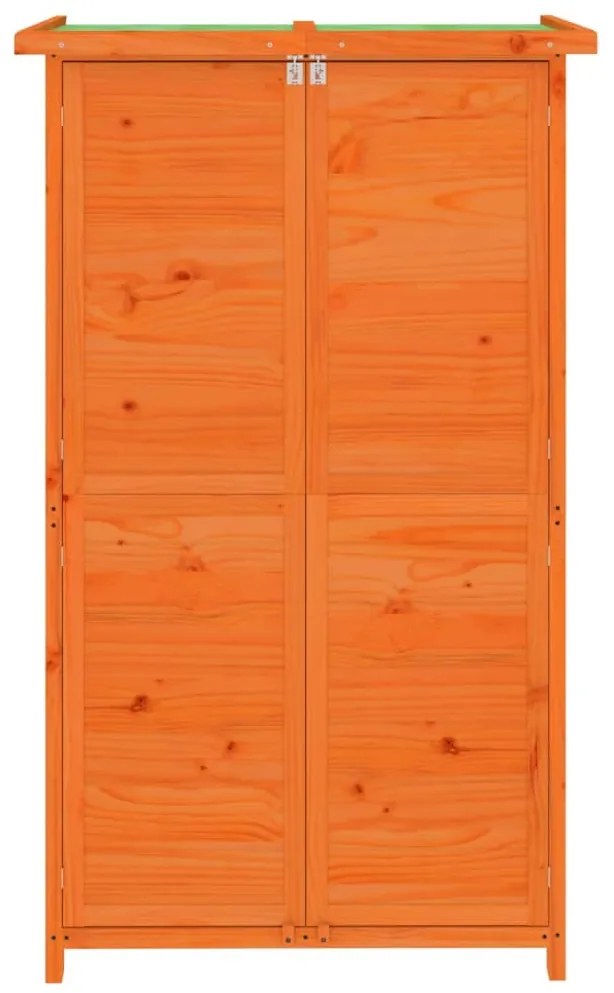 Abrigo p/ ferramentas jardim 83x57x140 cm pinho maciço castanho