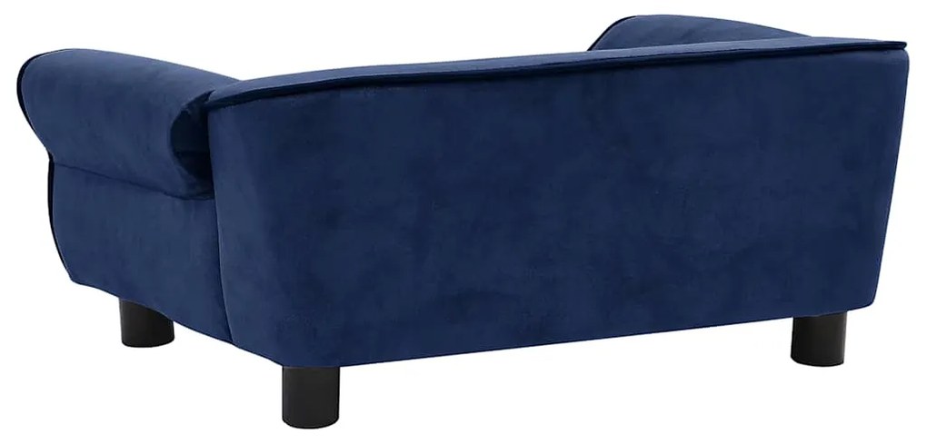 Sofá para cães 72x45x30 cm pelúcia azul