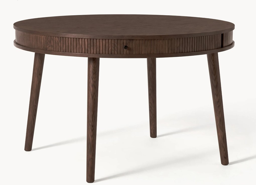 Mesa de jantar redonda com arrumação Calary, vários tamanhos