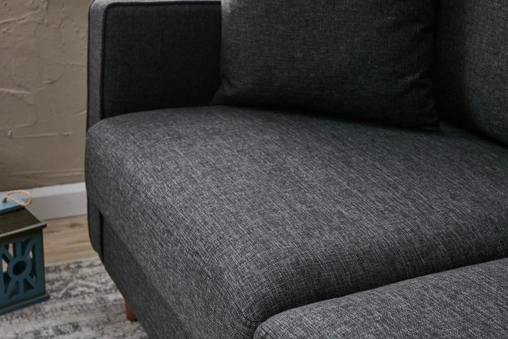 Sofá de 2 Lugares Eva – Antracite – 155x82x90 cm