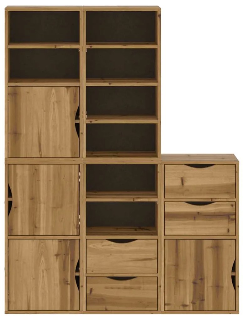 Móveis de apoio 5 pcs ODDA 40x24x79 cm pinho de madeira maciça