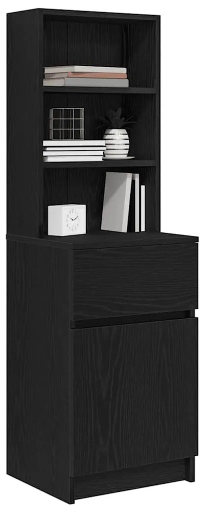 Mesa de cabeceira 39x35x125 cm derivados de madeira preto