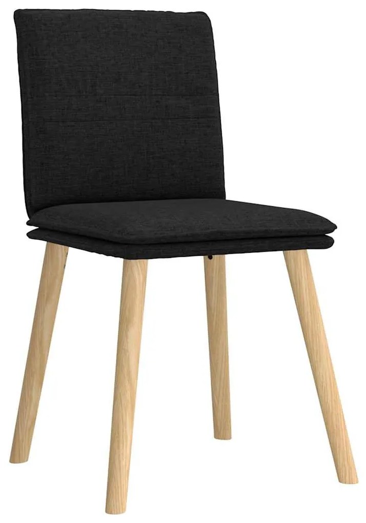 Cadeiras de jantar 6 pcs tecido preto