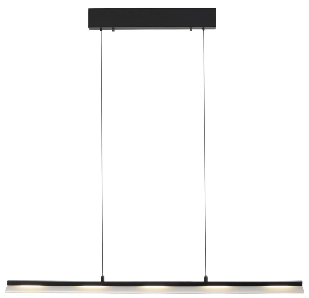 Candeeiro Pendente de Design Preto com LED Dimerizável 3 Níveis Easylift - Nele