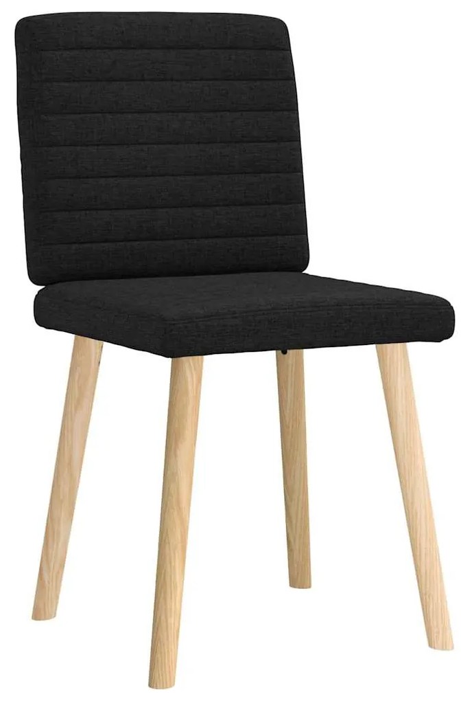 Cadeiras de jantar 2 pcs tecido preto