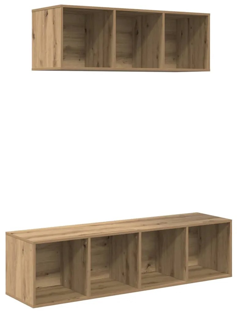 Conjunto de Estantes para TV 2 pcs carvalho artisiano