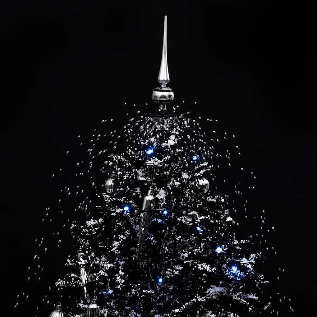 Árvore Natal c/ neve base formato guarda-chuva 140 cm PVC preto