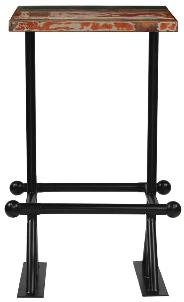 Conjunto de bar 3 pcs madeira recuperada maciça multicor