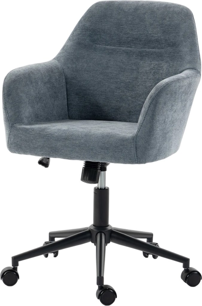 Cadeira de Escritório Ergonómica, 57 x 57 x 93 cm, Altura Regulável, Azul