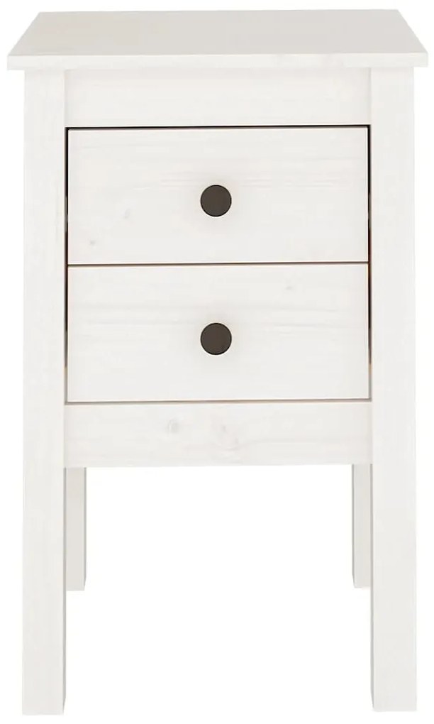 Mesas de cabeceira 2 pcs 40x35x61,5 cm pinho maciço branco