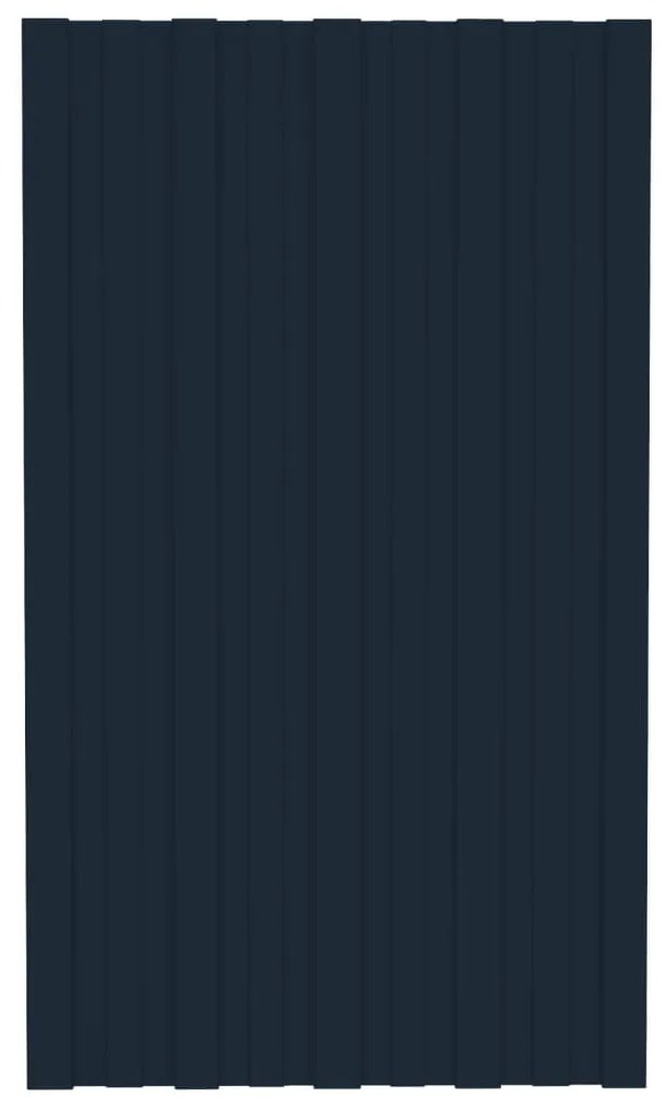Painéis de telhado 12 pcs 80x45 cm aço galvanizado antracite
