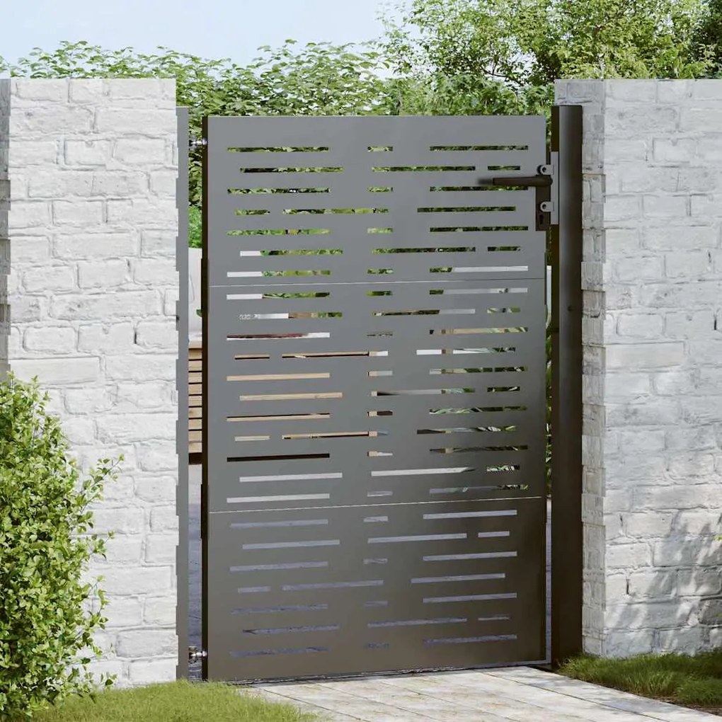 vidaXL Portão de Jardim, Portão de Jardim 105x75 cm Design Quadrado em Aço Corten