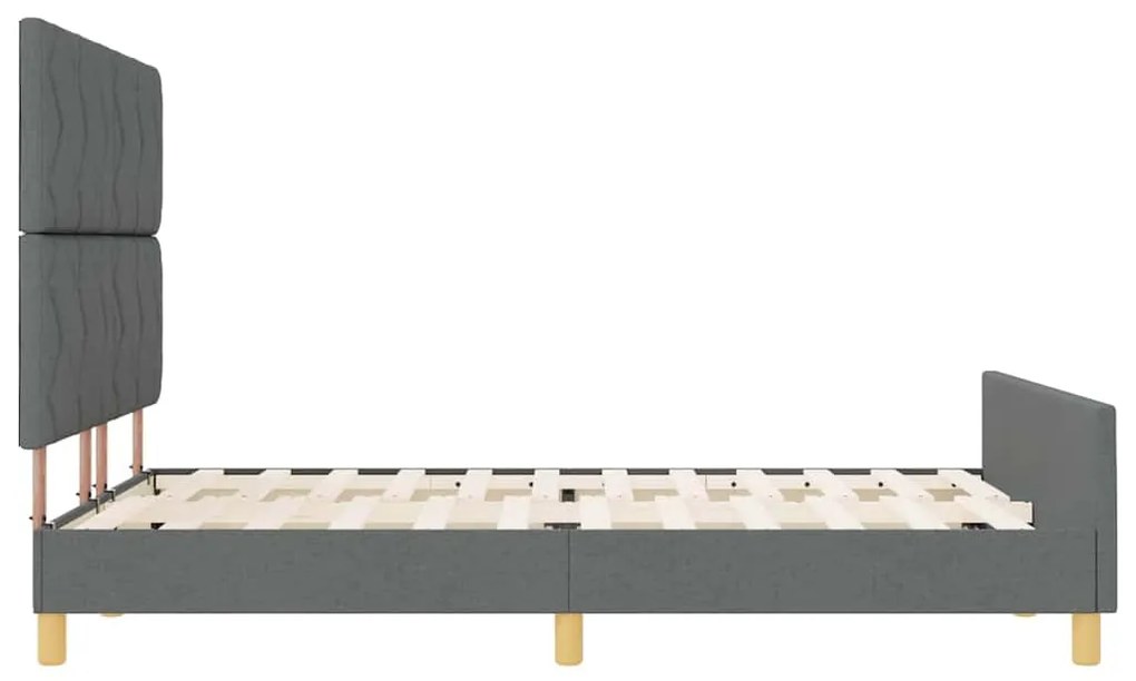 Cama vidaXL Cinza Escuro 140x200 cm em Tecido