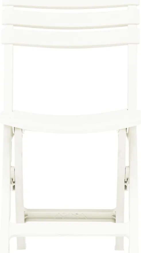 Cadeiras de jardim dobráveis 2 pcs plástico branco