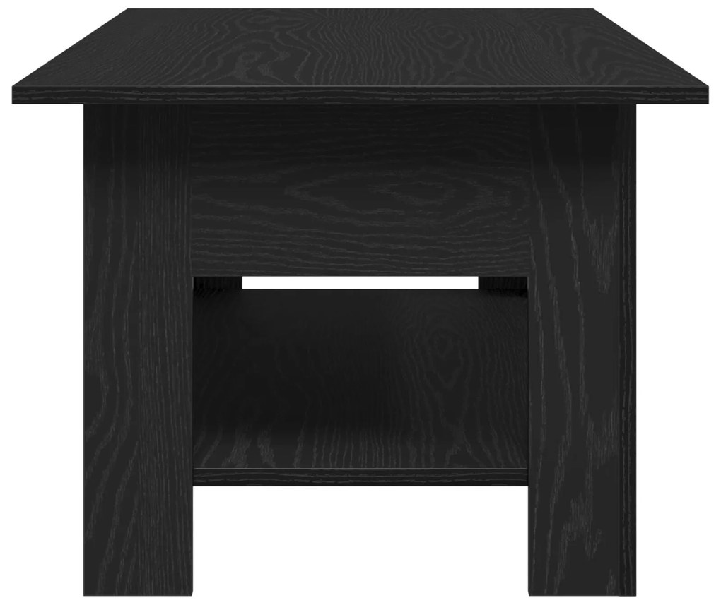 Mesa de café vidaXL em preto e carvalho com dimensões de 102x55x42 cm