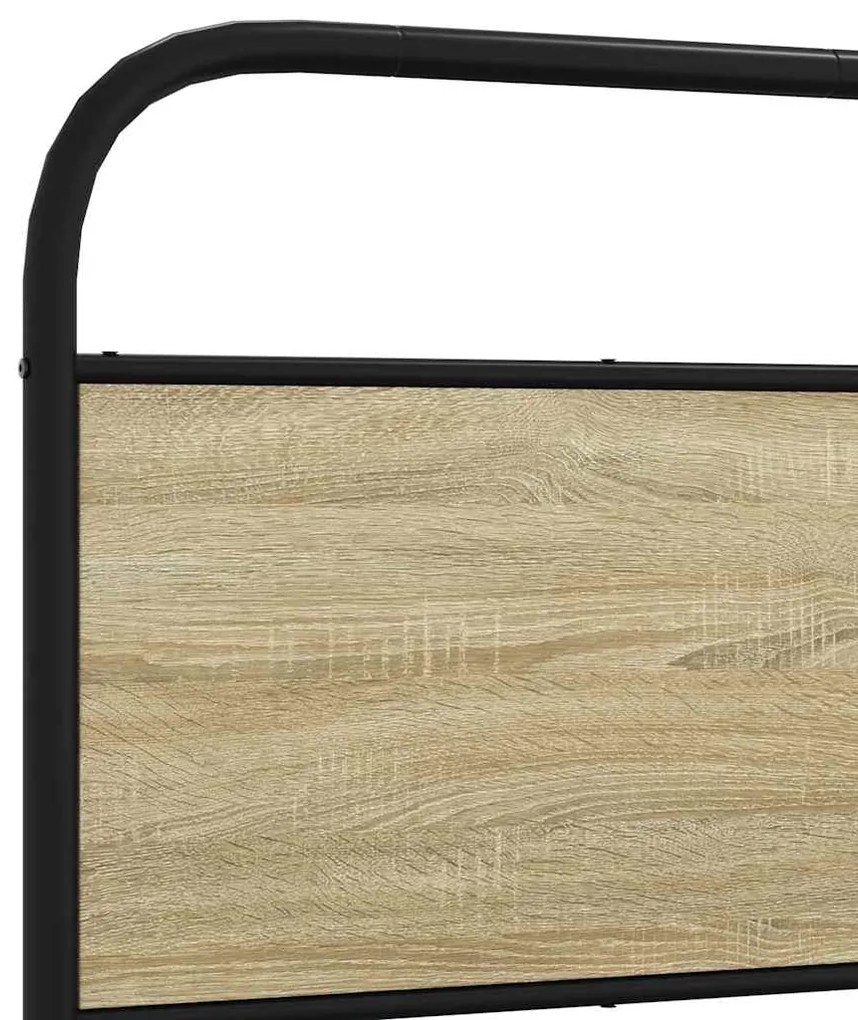 Cabeceira de cama 75 cm derivados madeira/aço carvalho sonoma