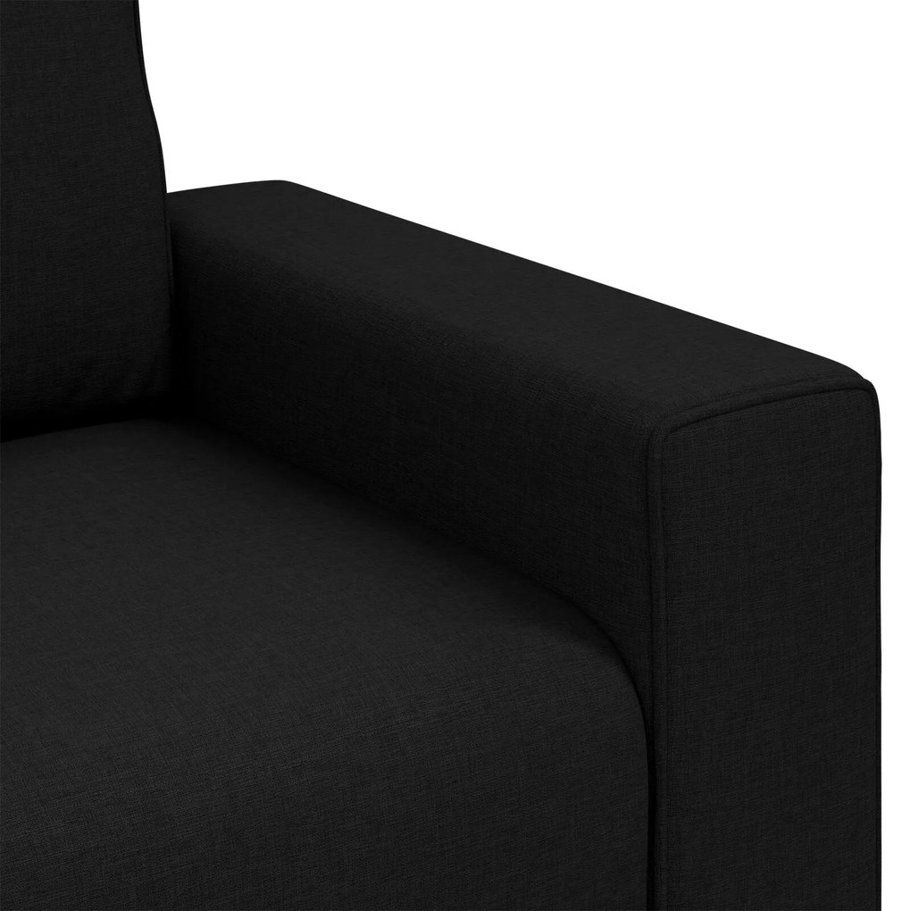 Poltrona vidaXL Preta 59 cm em Tecido