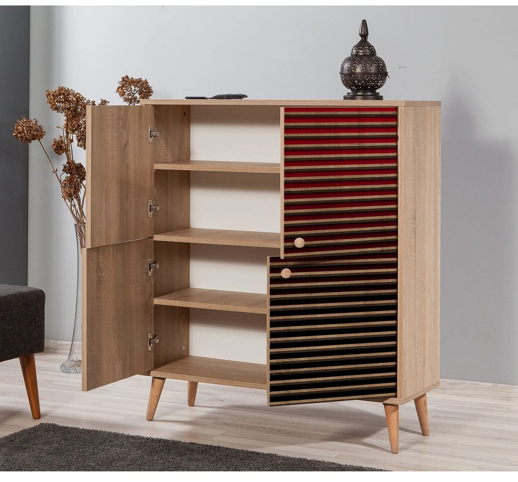 Armário Multiusos Multilux – Carvalho Sonoma – 95x111x36 cm