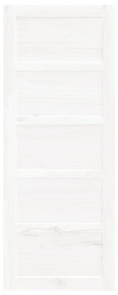 Porta de celeiro 80x1,8x204,5 cm madeira de pinho maciça branco