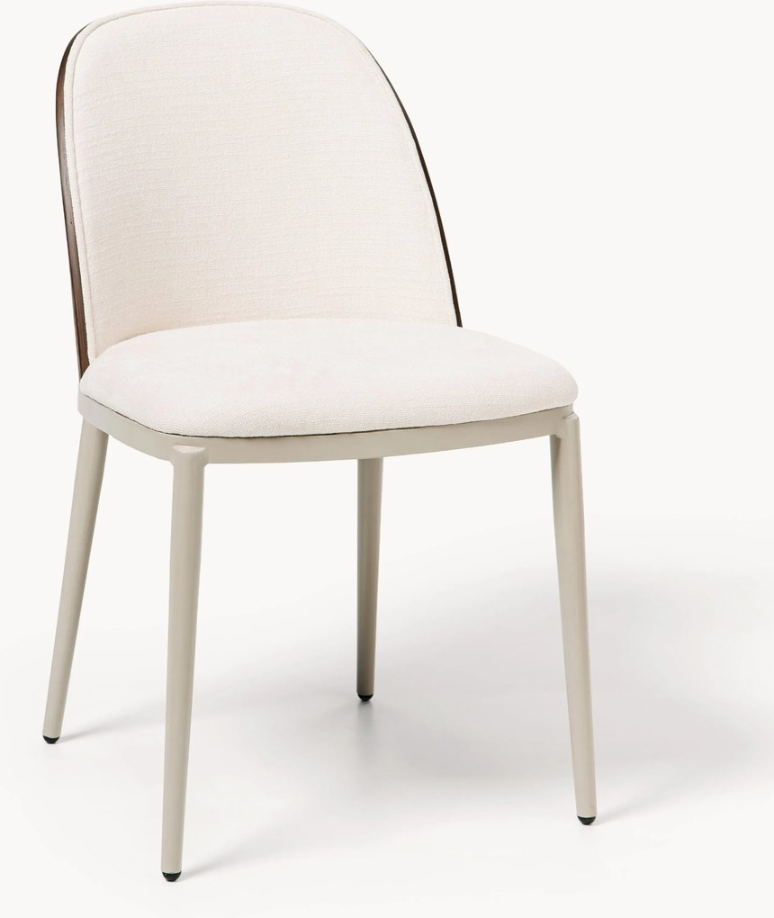 Cadeira de jantar estofada em chenille Amira