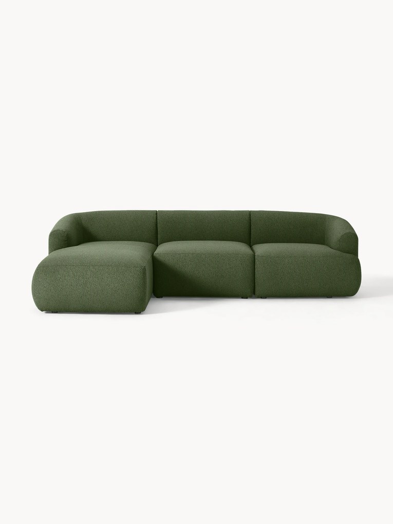 Sofá de canto modular em bouclé Sofia (4 lugares)