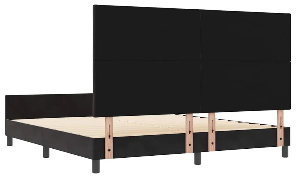 Estrutura de Cama vidaXL Preta 180x200 cm Veludo