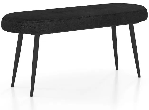 Banco otomano de 113 cm com almofada acolchoada de esponja para hall de entrada e sala de estar - cinza