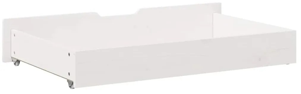 Gavetas para cama 2 pcs 95x55x17 cm pinho maciço branco