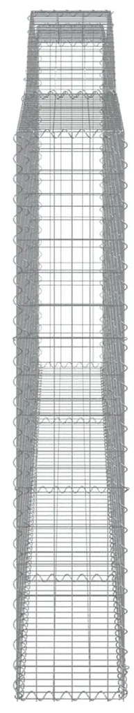 Cestos gabião arqueados 3pcs 400x30x160/180cm ferro galvanizado
