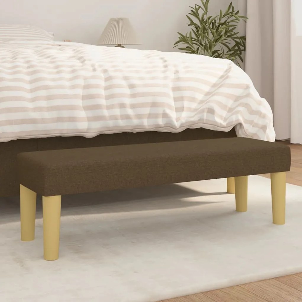 vidaXL Banco 100x30x30 cm tecido castanho-escuro
