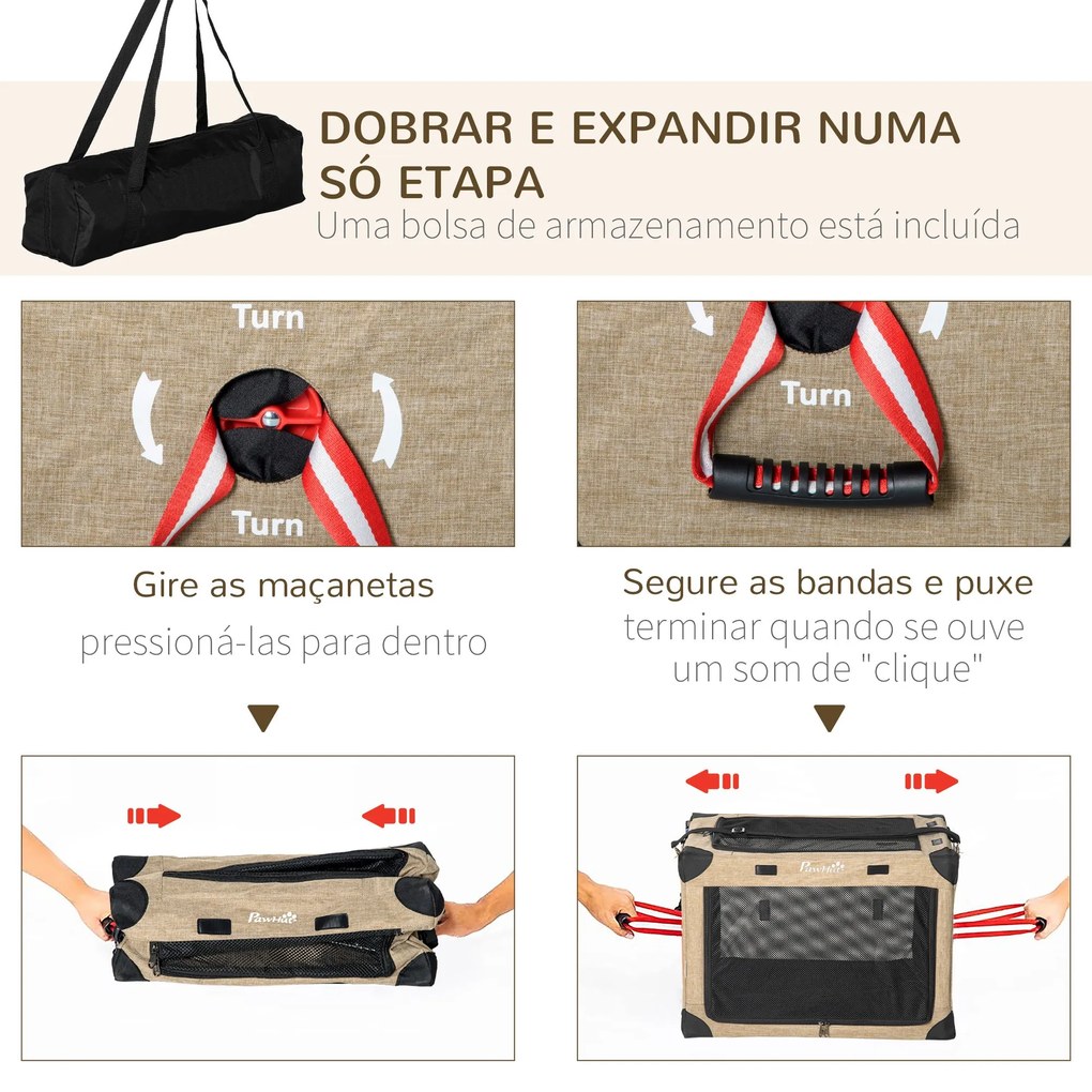 PawHut Mochila Transportadora para Cães e Gatos Pequenos Bolsa de Tran