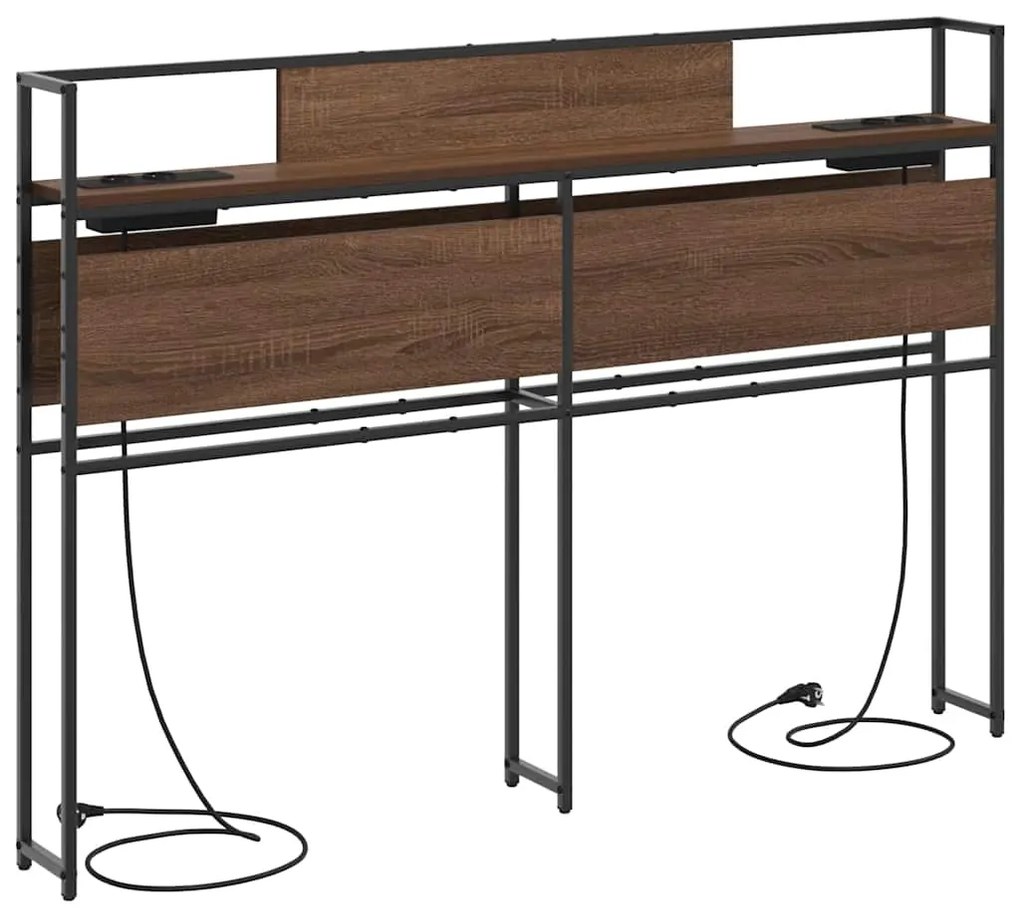 Cabeceira de armazenamento Carvalho castanho 150 cm