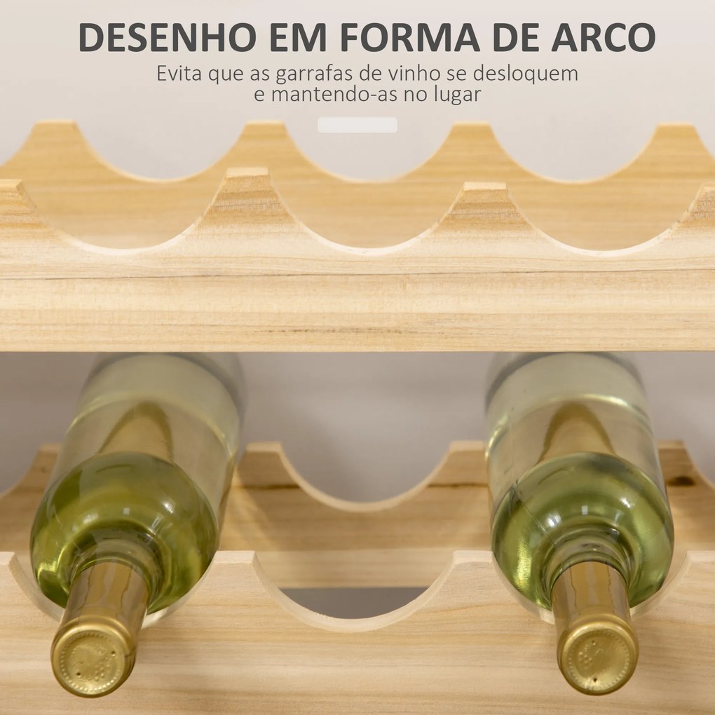 Garrafeira de Vinho para 72 Garrafas Garrafeira com 6 Níveis Suporte para Vinhos Vertical 114x28x85 cm Madeira
