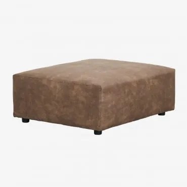 Puff (105x85 Cm) Para Sofá Modular Bruna Camurça Café Castanho - Sklum