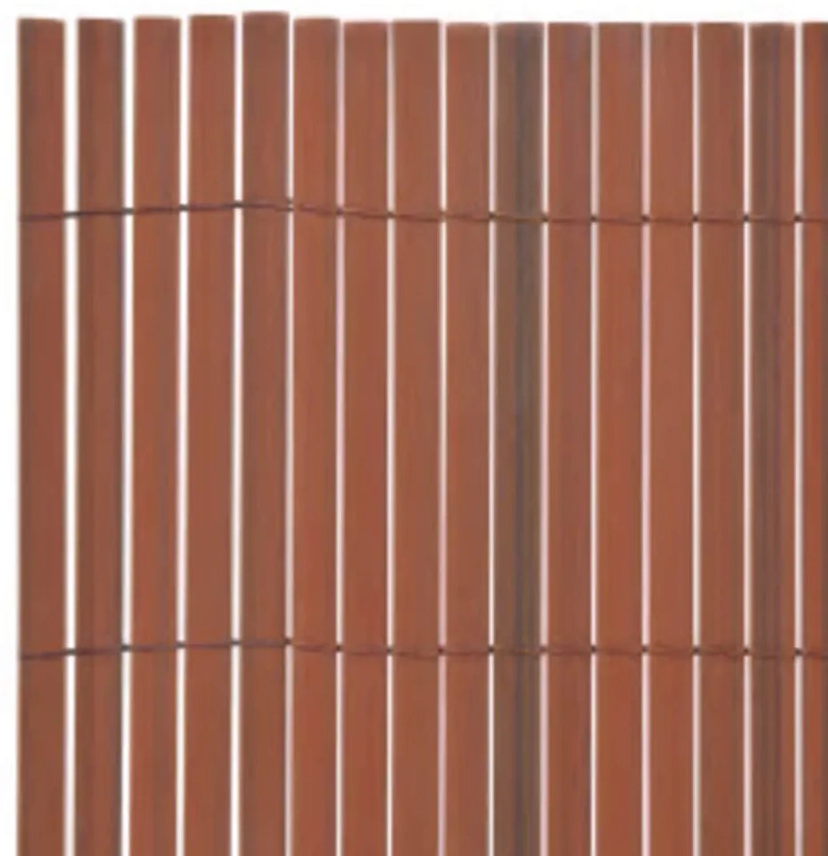 Cerca de jardim dupla face 110x400 cm castanho