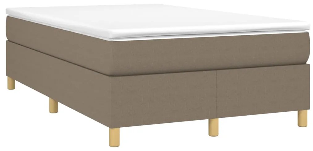 Cama com molas/colchão 120x200 cm tecido castanho-acinzentado