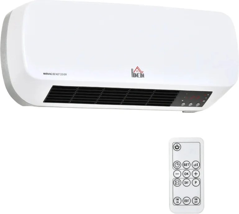 Aquecedor Cerâmico de Parede 1000W/2000W com Controle Remoto